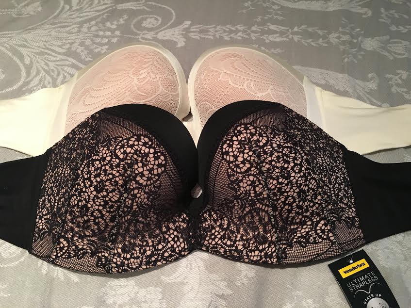 Wonderbra Ultimate Strapless Refined Glamour Black or Ivory Lace